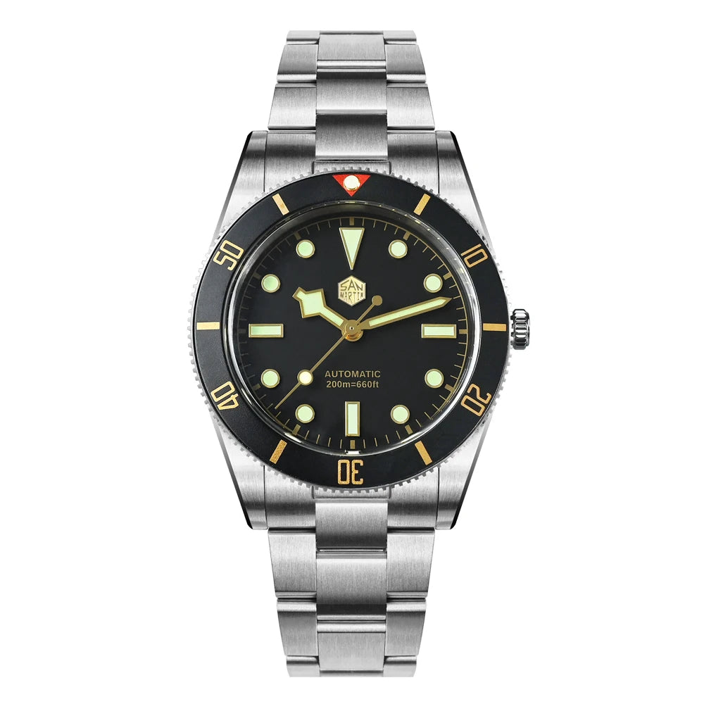 San Martin New Upgraded 37mm BB54 Vintage Men Diver Watch ST2130 Automatic Mechanical Sapphire Luminous Waterproof 200m SN0138