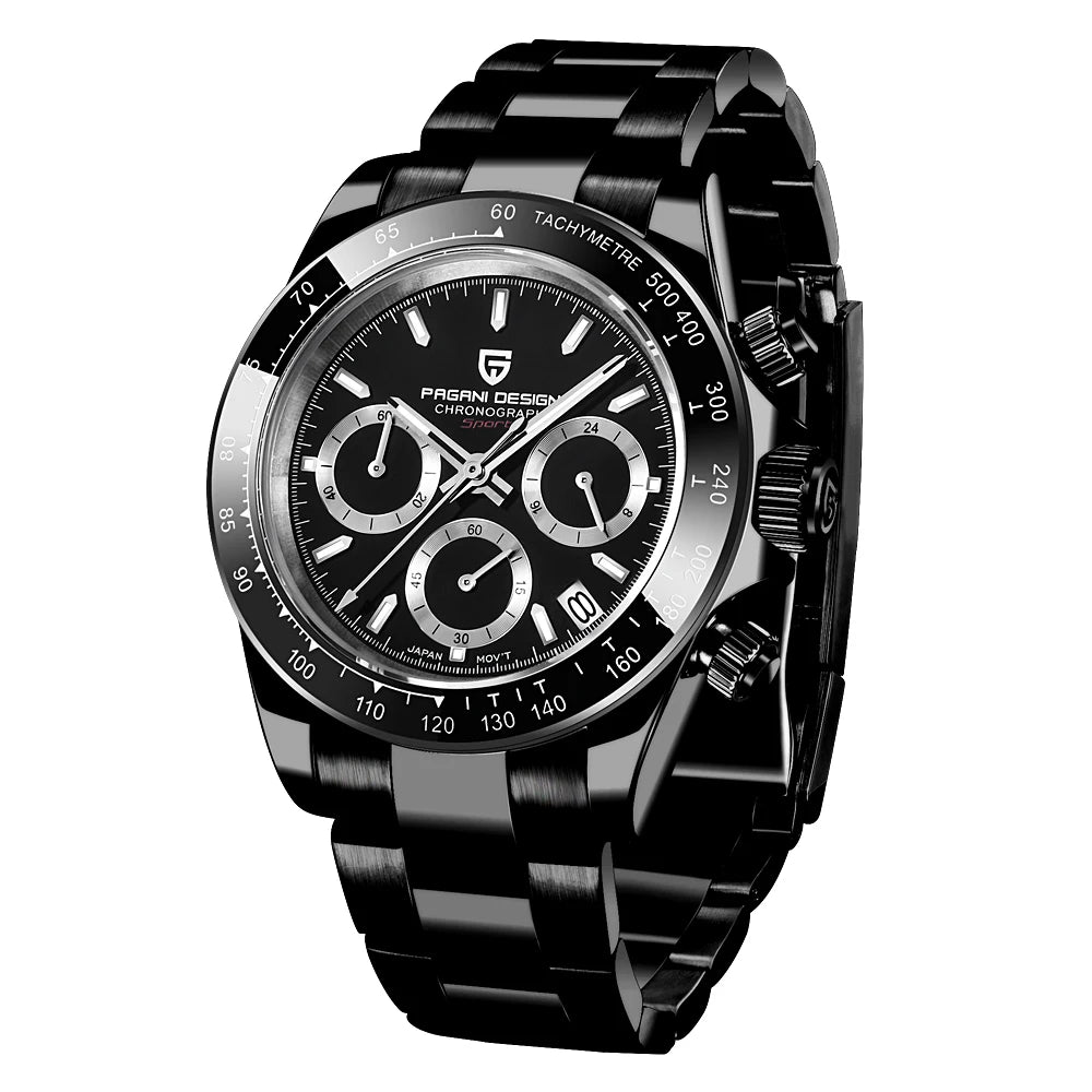 PAGANI DESIGN 2026 NEW 1664 Meteorite Dial Men's Watches Luxury Sapphire Quartz watch for men Sport Chronograph men Reloj Hombre
