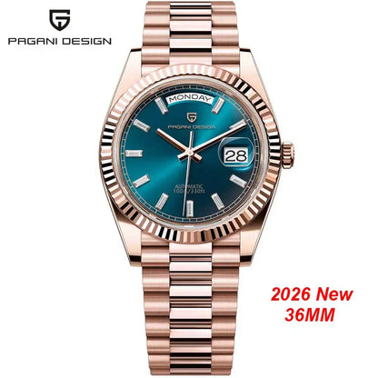 Men's watches PAGANI DESIGN New D36 Date, luxury top-end automatic mechanical Watch, Men's Watch with AR Sapphire glasses, 10 bar waterproof