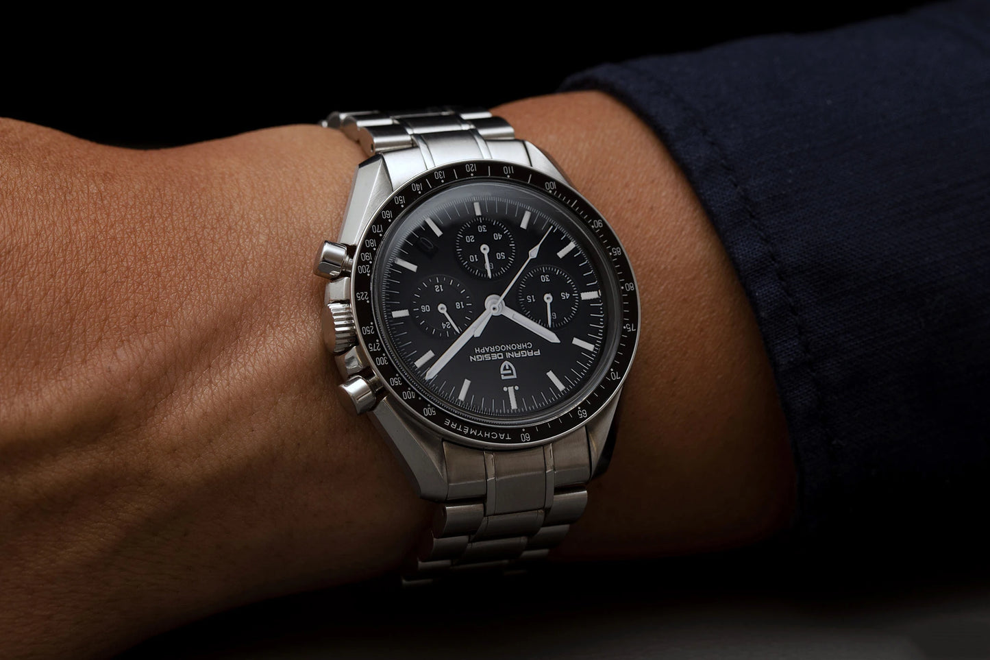 PAGANI DESIGN 2026 New Meteorite pattern dial Luxury Quartz Watch For Men Speed Sport Chronograph AR Sapphire crystal Wristwatch