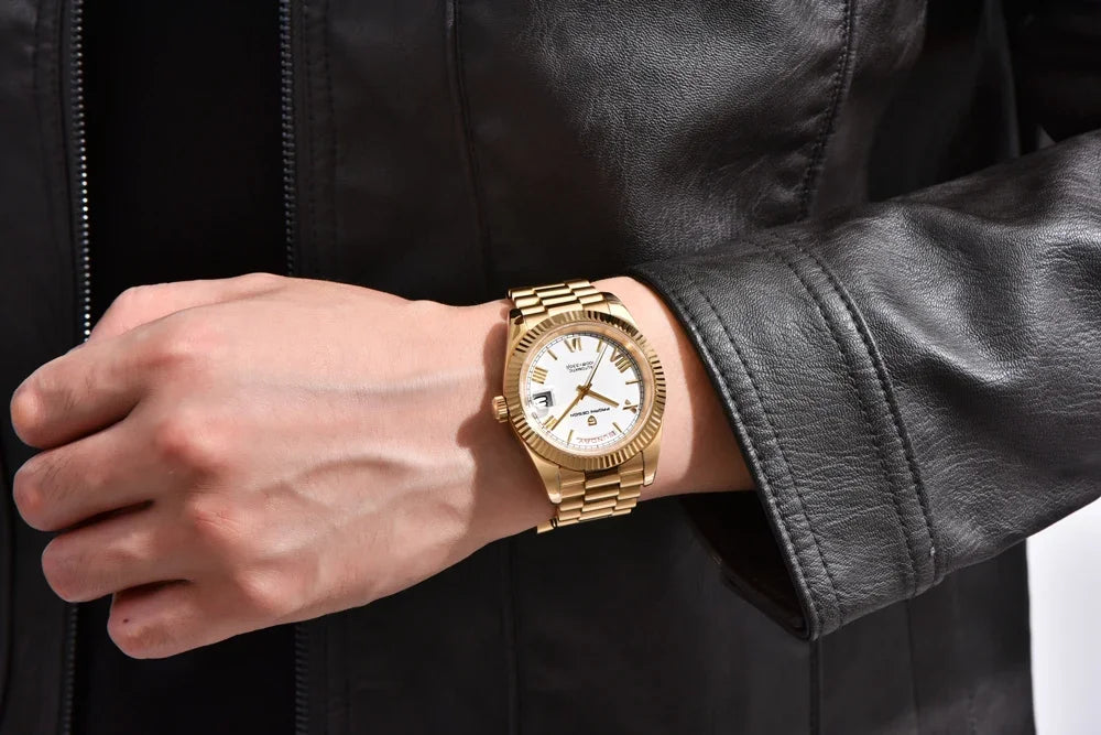 New Watch man PAGANI DESIGN D36 gold Rose Luxury automatic mechanical waterproof glass Sapphire AR stainless steel Date gift Man