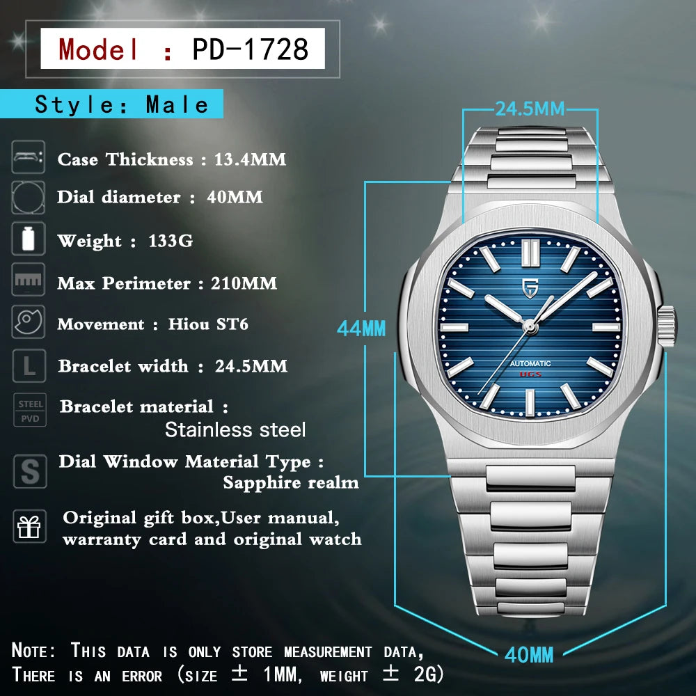 2026 New PAGANI DESIGN 40MM Men's Watches Luxury Automatic Watch For Men Mechanical WristWatch Stainless Steel Sapphire glass