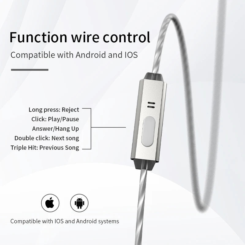 BGVP Scale 2DD HiFi Wired Earphones In Ear Monitor Headphones with 6D Sound Effects, Gaming Headset, Bass Stereo Earbuds with Detachable Cable