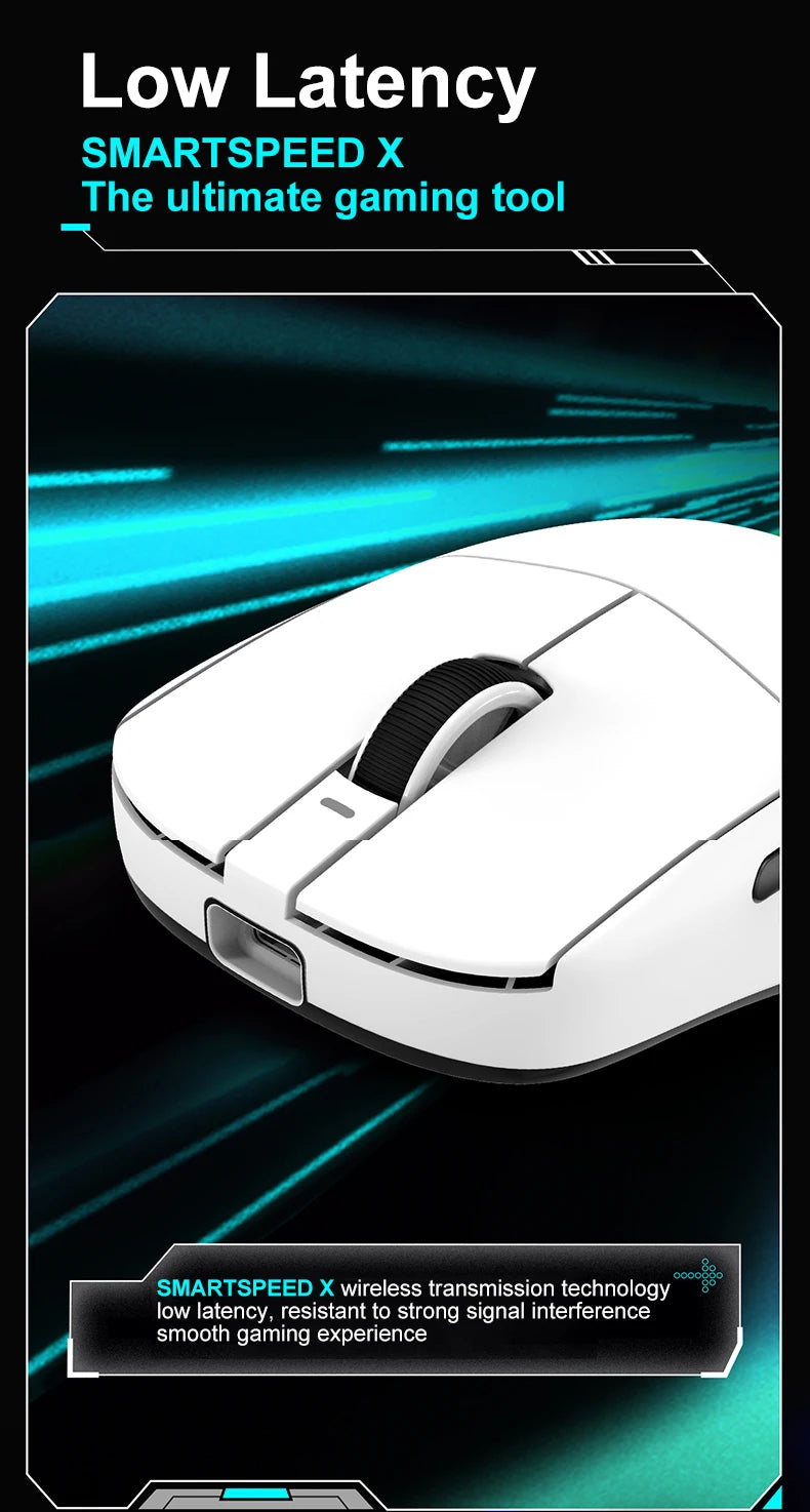 Rato Gaming Sem Fios ATK VXE Dragonfly R1 Pro MAX PAW3395 R1 SE Plus — Rato FPS Esports Personalizado, Recarregável e Leve