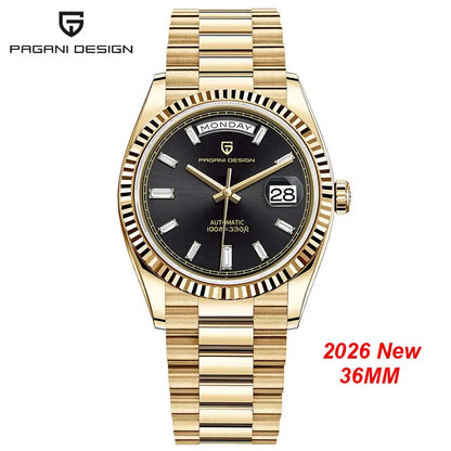 Men's watches PAGANI DESIGN New D36 Date, luxury top-end automatic mechanical Watch, Men's Watch with AR Sapphire glasses, 10 bar waterproof