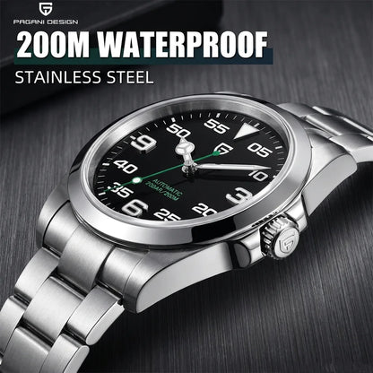 PAGANI DESIGN PD-1692 Men's Automatic Watches 40MM Stainless Steel Mechanical Wristwatch Sapphire AR Coated Waterproof Watch V3