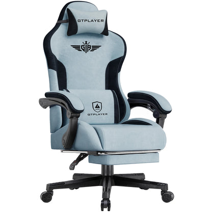 GTPLAYER Gaming Chair, Fabric Lumbar Support Ergonomic Gamer Chair PC Chair with Widened Backrest