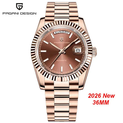 Men's watches PAGANI DESIGN New D36 Date, luxury top-end automatic mechanical Watch, Men's Watch with AR Sapphire glasses, 10 bar waterproof