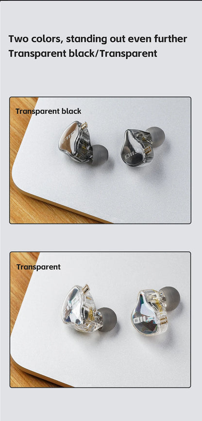 FiiO JD10 Wired In-Ear Earphones HiFi Bass Stereo Earbuds with 3.5mm Type-C Connector, High Resolution Audio Music Earphones for Gaming, Sports & Daily Use