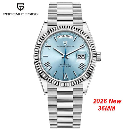 Men's watches PAGANI DESIGN New D36 Date, luxury top-end automatic mechanical Watch, Men's Watch with AR Sapphire glasses, 10 bar waterproof