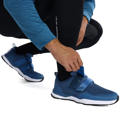 Buty rowerowe Santic – wielofunkcyjne buty do biegania, SPD, do użytku w pomieszczeniach i rekreacji, z gumową podeszwą, zapięciem na rzep, z siateczką 3D, unisex