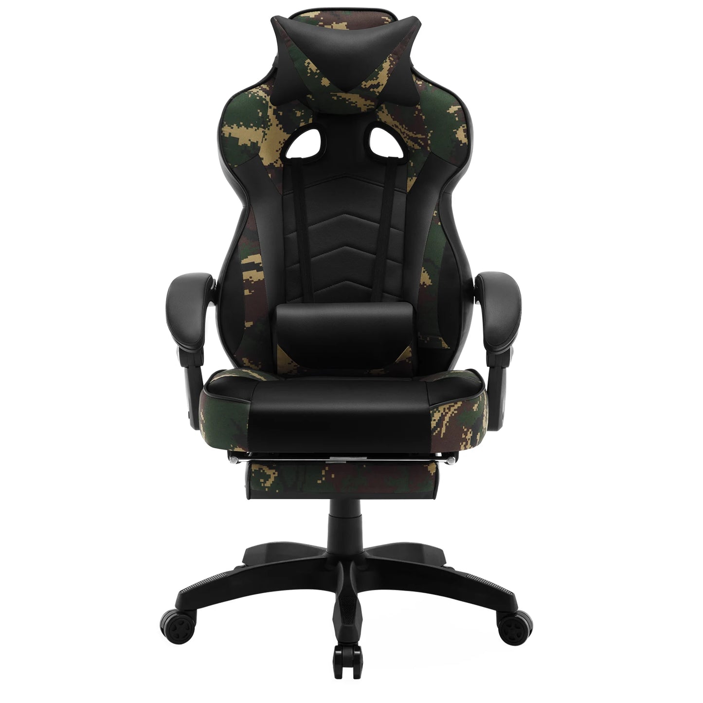 WOLTU Swivel Gaming Racing Chair Desk Office Computer Chair Sports Seat with Headrest Lumbar Cushion Footrest Gamer Chair