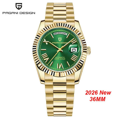 Men's watches PAGANI DESIGN New D36 Date, luxury top-end automatic mechanical Watch, Men's Watch with AR Sapphire glasses, 10 bar waterproof