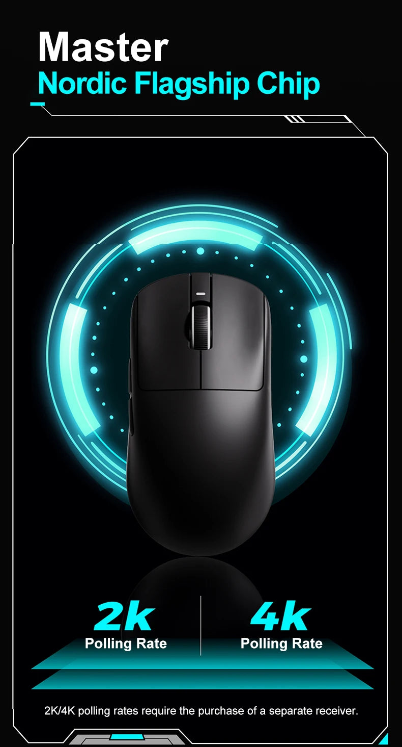 Rato Gaming Sem Fios ATK VXE Dragonfly R1 Pro MAX PAW3395 R1 SE Plus Personalizado para Esports FPS Recarregável Leve