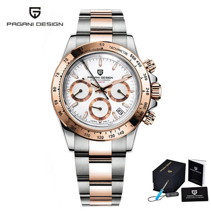 PAGANI DESIGN 2026 NEW 1664 Meteorite Dial Men's Watches Luxury Sapphire Quartz watch for men Sport Chronograph men Reloj Hombre