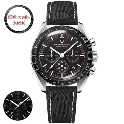 Nuovo orologio da uomo PAGANI DESIGN V6 Moon 2026 Speed Sports, cronografo al quarzo, zaffiro AR e lunetta in ceramica, orologio sicuro