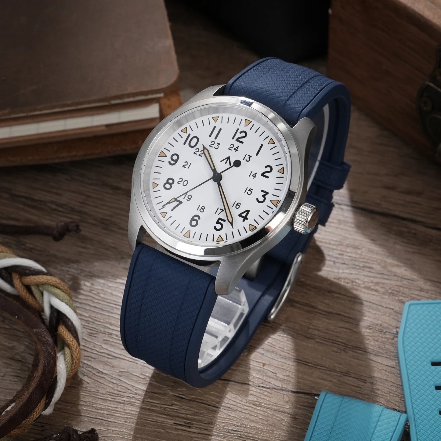 San Martin Grade 5 Titanium Watch SN0121TD PT5000/ST2130 Automatic Movement Watch 300M Waterproof Adjustable Clasp Wristwatch