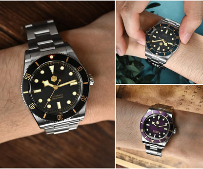 San Martin New Upgraded 37mm BB54 Vintage Men Diver Watch ST2130 Automatic Mechanical Sapphire Luminous Waterproof 200m SN0138