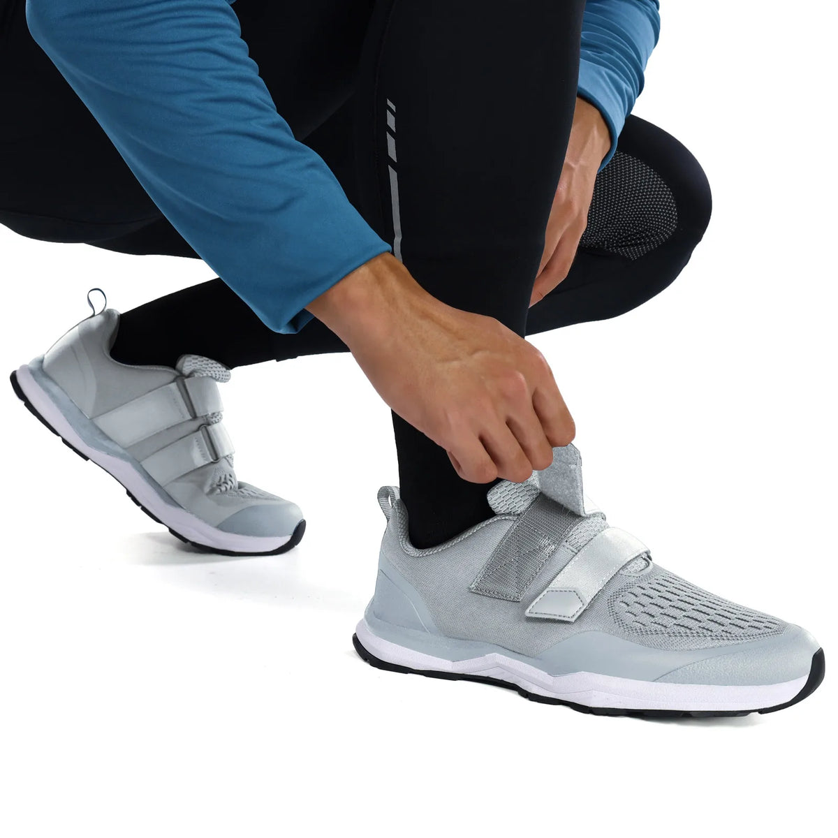 Buty rowerowe Santic – wielofunkcyjne buty do biegania, SPD, do użytku w pomieszczeniach i rekreacji, z gumową podeszwą, zapięciem na rzep, z siateczką 3D, unisex