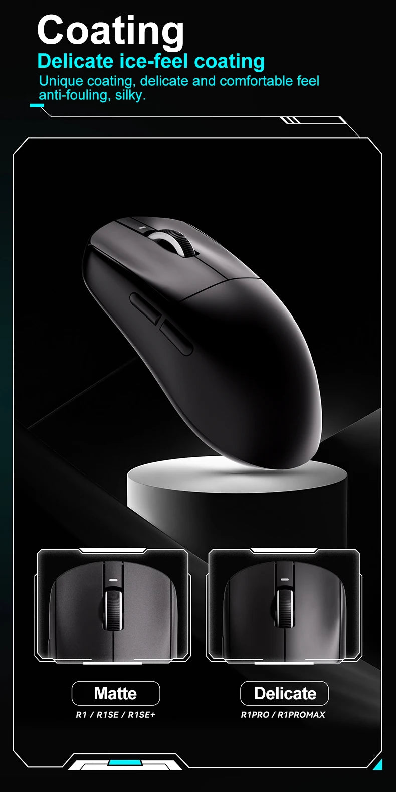 Rato Gaming Sem Fios ATK VXE Dragonfly R1 Pro MAX PAW3395 R1 SE Plus Personalizado para Esports FPS Recarregável Leve