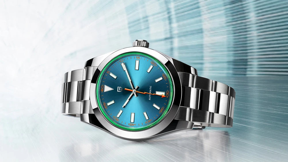 PAGANI DESIGN 2026 New Green Glass Men's Mechanical Watches Automatic Watch Men AR Sapphire crystal Stainless steel Wristwatch