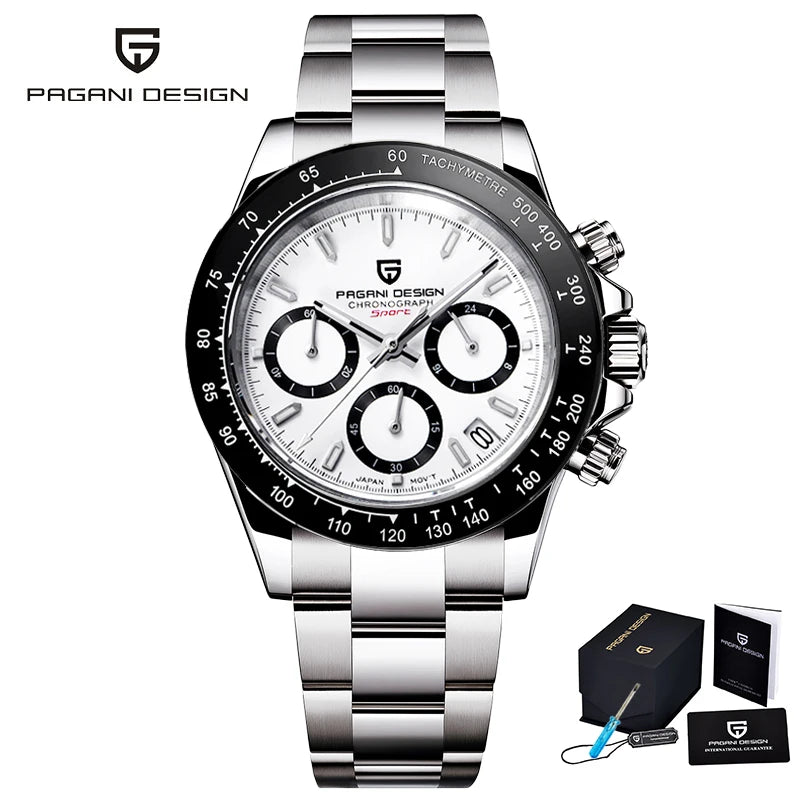 PAGANI DESIGN 2026 NEW 1664 Meteorite Dial Men's Watches Luxury Sapphire Quartz watch for men Sport Chronograph men Reloj Hombre