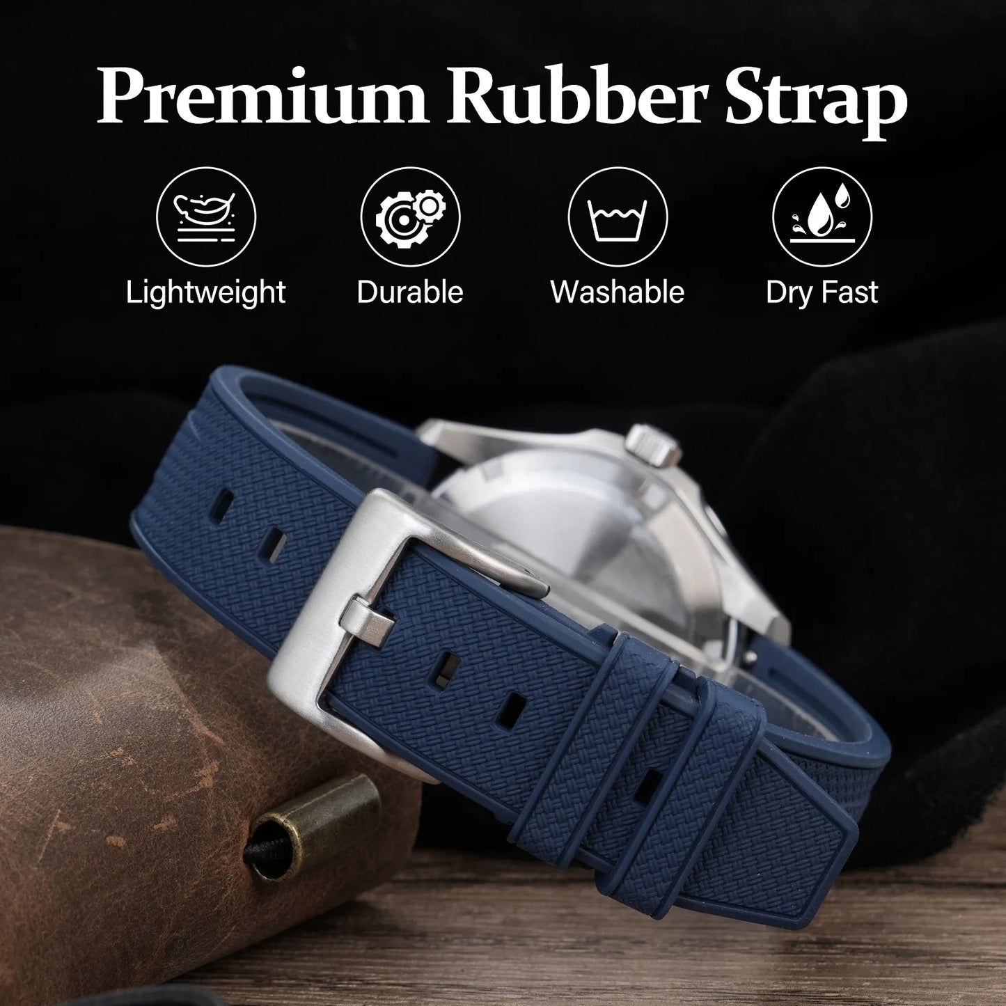 San Martin Grade 5 Titanium Watch SN0121TD PT5000/ST2130 Automatic Movement Watch 300M Waterproof Adjustable Clasp Wristwatch