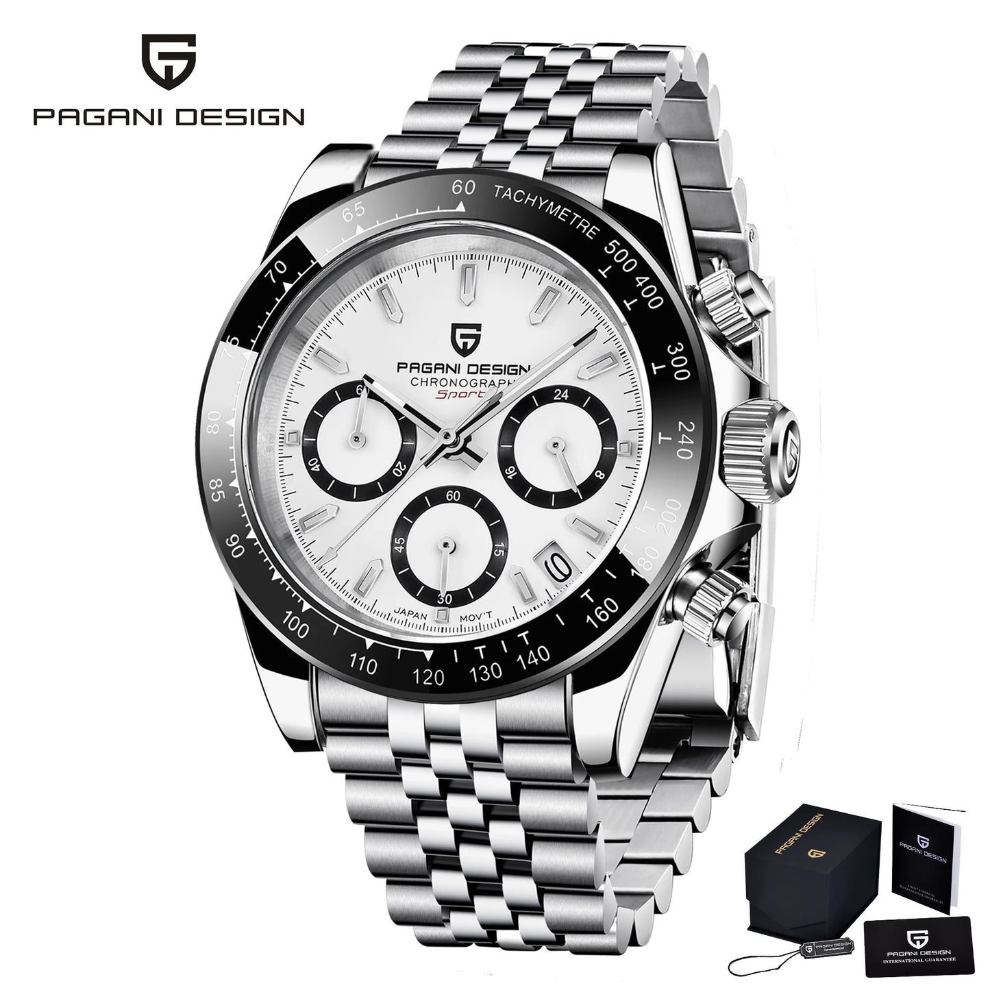 PAGANI DESIGN 2026 NEW 1664 Meteorite Dial Men's Watches Luxury Sapphire Quartz watch for men Sport Chronograph men Reloj Hombre