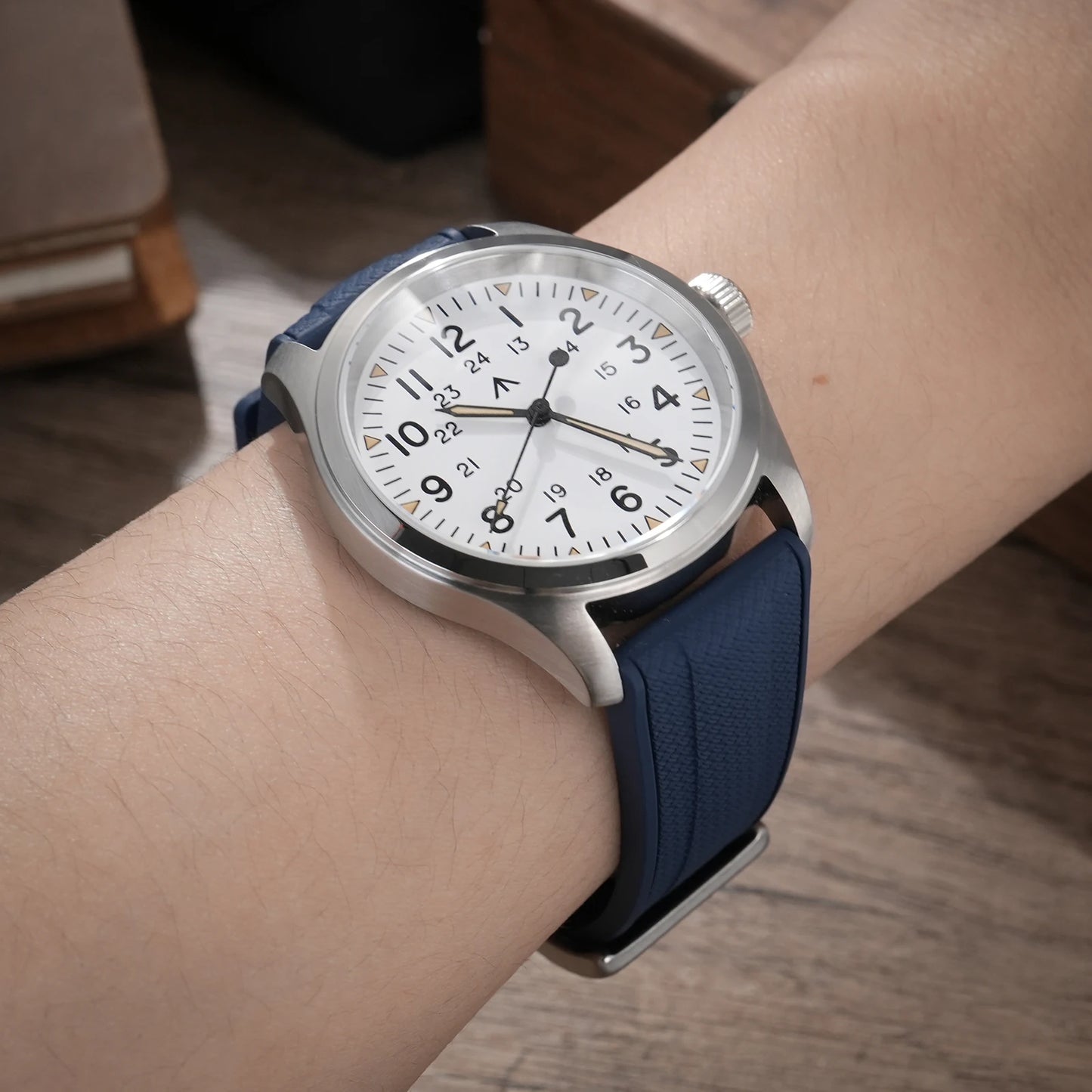 San Martin Grade 5 Titanium Watch SN0121TD PT5000/ST2130 Automatic Movement Watch 300M Waterproof Adjustable Clasp Wristwatch