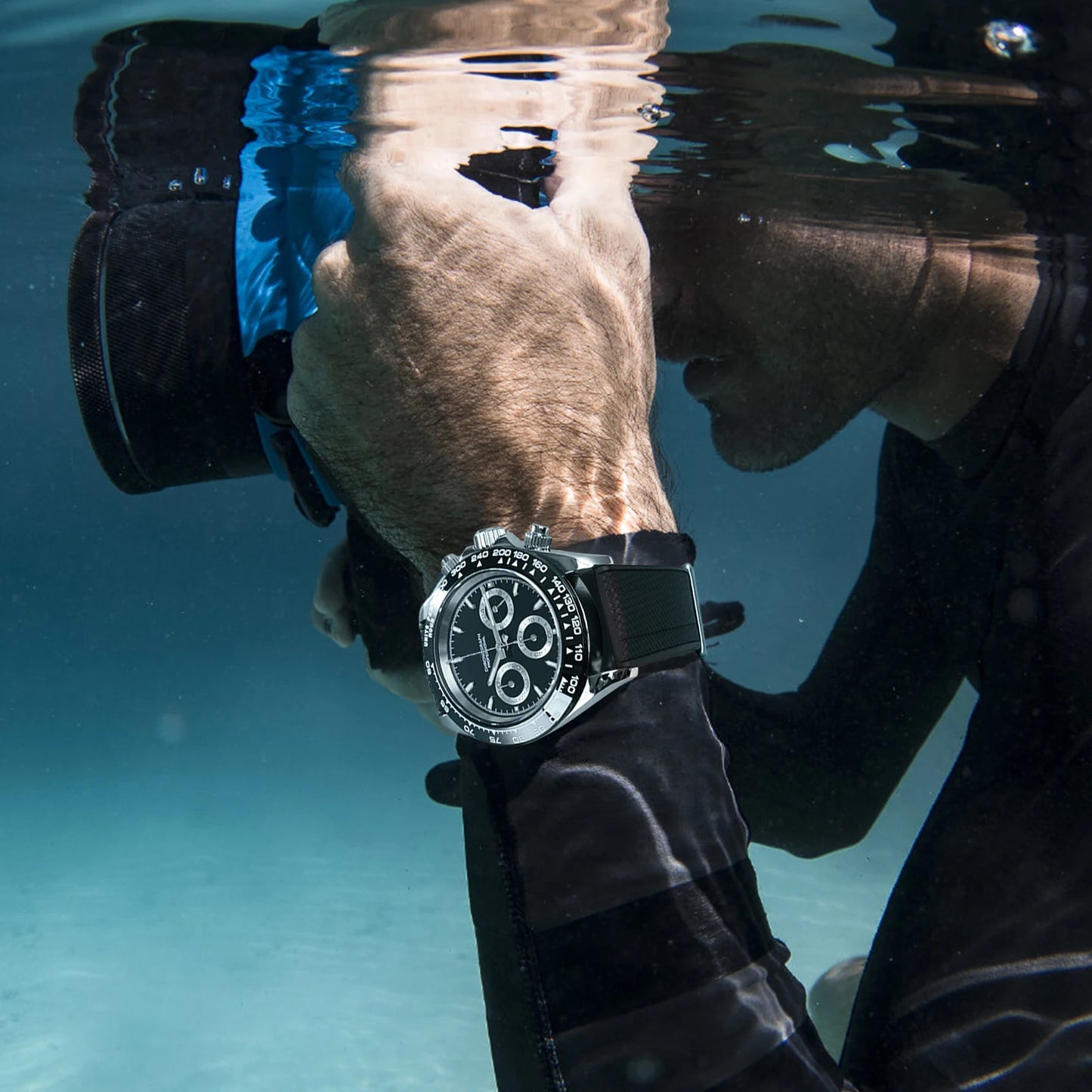 San Martin Grade 5 Titanium Watch SN0121TD PT5000/ST2130 Automatic Movement Watch 300M Waterproof Adjustable Clasp Wristwatch