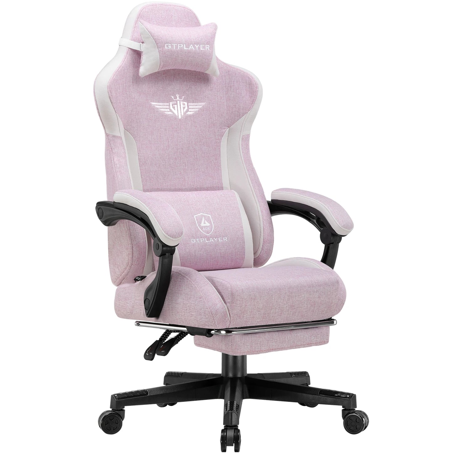 GTPLAYER Gaming Chair, Fabric Lumbar Support Ergonomic Gamer Chair PC Chair with Widened Backrest