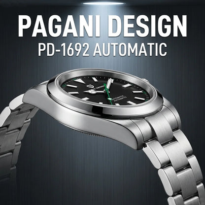 PAGANI DESIGN PD-1692 Men's Automatic Watches 40MM Stainless Steel Mechanical Wristwatch Sapphire AR Coated Waterproof Watch V3