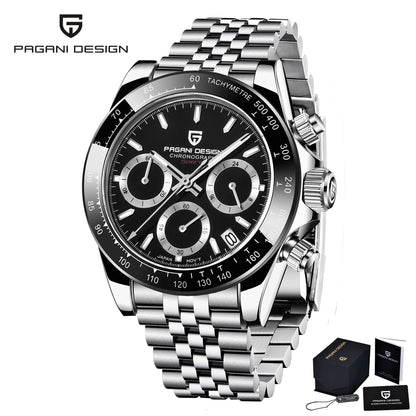 PAGANI DESIGN 2026 NEW 1664 Meteorite Dial Men's Watches Luxury Sapphire Quartz watch for men Sport Chronograph men Reloj Hombre