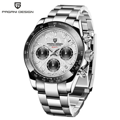 PAGANI DESIGN 2026 NEW 1664 Meteorite Dial Men's Watches Luxury Sapphire Quartz watch for men Sport Chronograph men Reloj Hombre