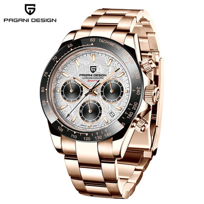 PAGANI DESIGN 2026 NEW 1664 Meteorite Dial Men's Watches Luxury Sapphire Quartz watch for men Sport Chronograph men Reloj Hombre