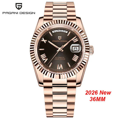 Men's watches PAGANI DESIGN New D36 Date, luxury top-end automatic mechanical Watch, Men's Watch with AR Sapphire glasses, 10 bar waterproof