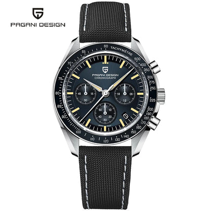 Relógio masculino PAGANI DESIGN Série Planetary Saturn Light Tan Quartz Speed Chronograph com cristal de safira AR — Novo 2026