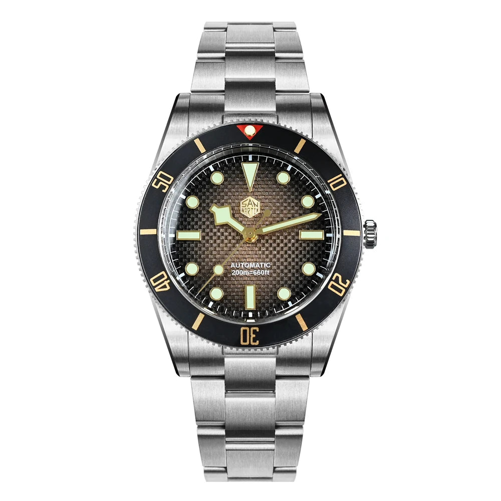 San Martin New Upgraded 37mm BB54 Vintage Men Diver Watch ST2130 Automatic Mechanical Sapphire Luminous Waterproof 200m SN0138