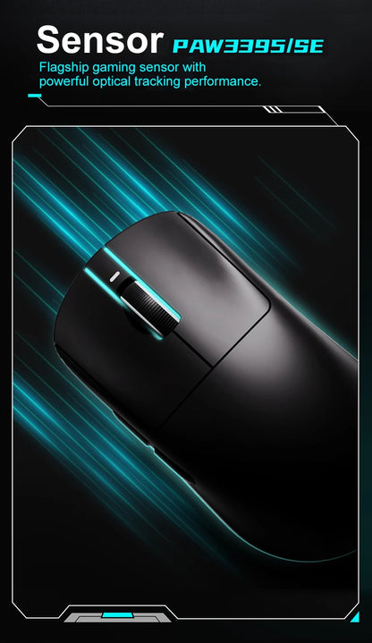 Rato Gaming Sem Fios ATK VXE Dragonfly R1 Pro MAX PAW3395 R1 SE Plus Personalizado para Esports FPS Recarregável Leve