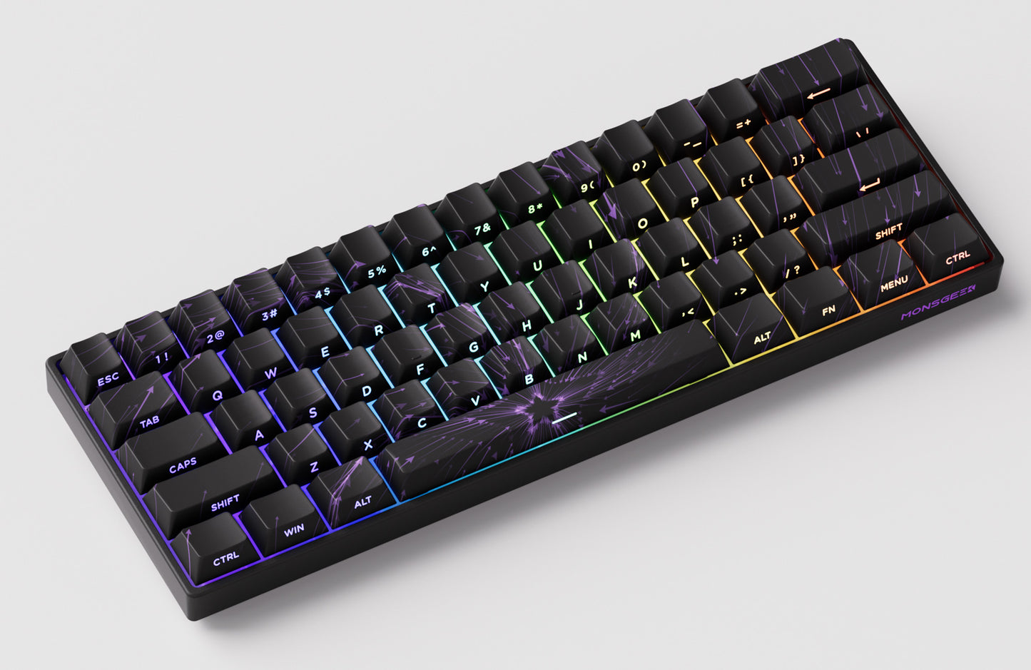 Akko MonsGeek FUN60 mechanische Tastatur mit Magnetschaltern, 60% Gaming-Tastatur, Rapid Trigger 0.01mm, 8K, ARGB, HE/TMR, Custom Keyboard