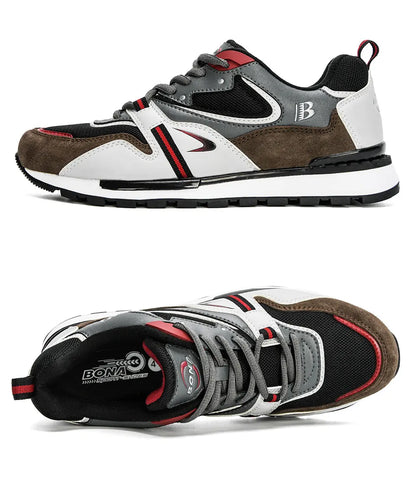 BONA Neue Designer-Action-Leder-Sportschuhe für Herren, Sneaker, Laufschuhe, Tennis- und Walkingschuhe, trendige Fitness-Footwear