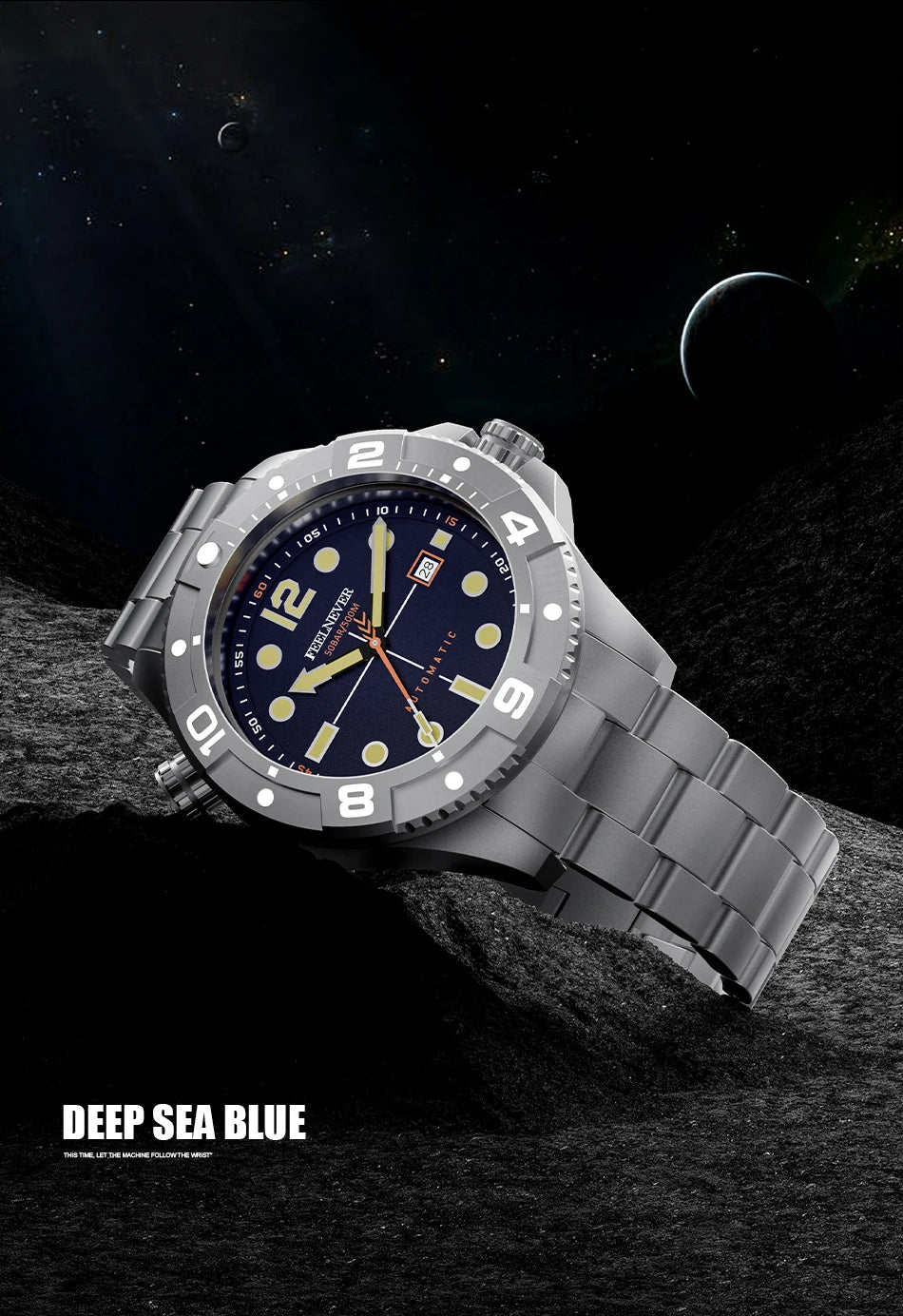 FeelNever Top Brand Luxury Mechanical Watch Profession Casual Sport Stainless Steel Automatic Men's Watches Fashion Wristwatches