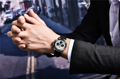 PAGANI DESIGN 2026 NEW 1664 Meteorite Dial Men's Watches Luxury Sapphire Quartz watch for men Sport Chronograph men Reloj Hombre