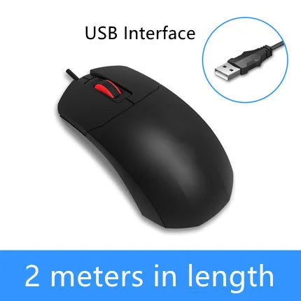 Rato com fios USB PS/2 ultra-longo LINDO ZONE para computador de secretária, cabo de 2M/3M 200CM/300CM, rato com fios prolongado para portátil