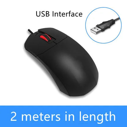 Rato com fios USB PS/2 ultra-longo LINDO ZONE para computador de secretária, cabo de 2M/3M 200CM/300CM, rato com fios prolongado para portátil