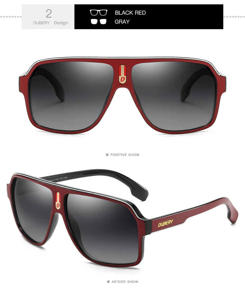 DUBERY Brand Design Polarized Sunglasses Men Driving Shades Male Retro Sun Glasses For Men Summer Mirror Goggle Oculos UV400 103