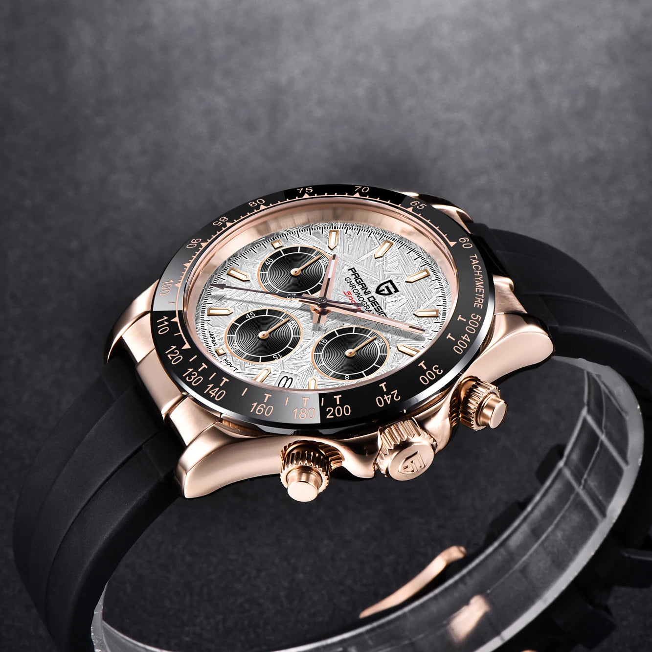 PAGANI DESIGN 2026 NEW 1664 Meteorite Dial Men's Watches Luxury Sapphire Quartz watch for men Sport Chronograph men Reloj Hombre