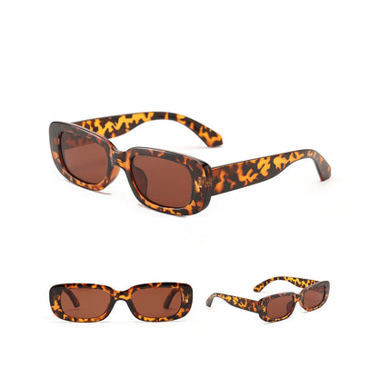 Classic White Rectangular Women's Sunglasses New Fashion Small Retro Brand Designer Square Sun Glasses Female Lady Eyeglass