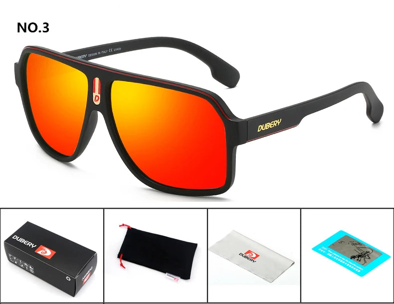 DUBERY Brand Design Polarized Sunglasses Men Driving Shades Male Retro Sun Glasses For Men Summer Mirror Goggle Oculos UV400 103