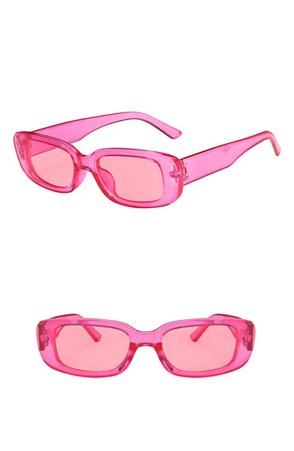 Classic White Rectangular Women's Sunglasses New Fashion Small Retro Brand Designer Square Sun Glasses Female Lady Eyeglass